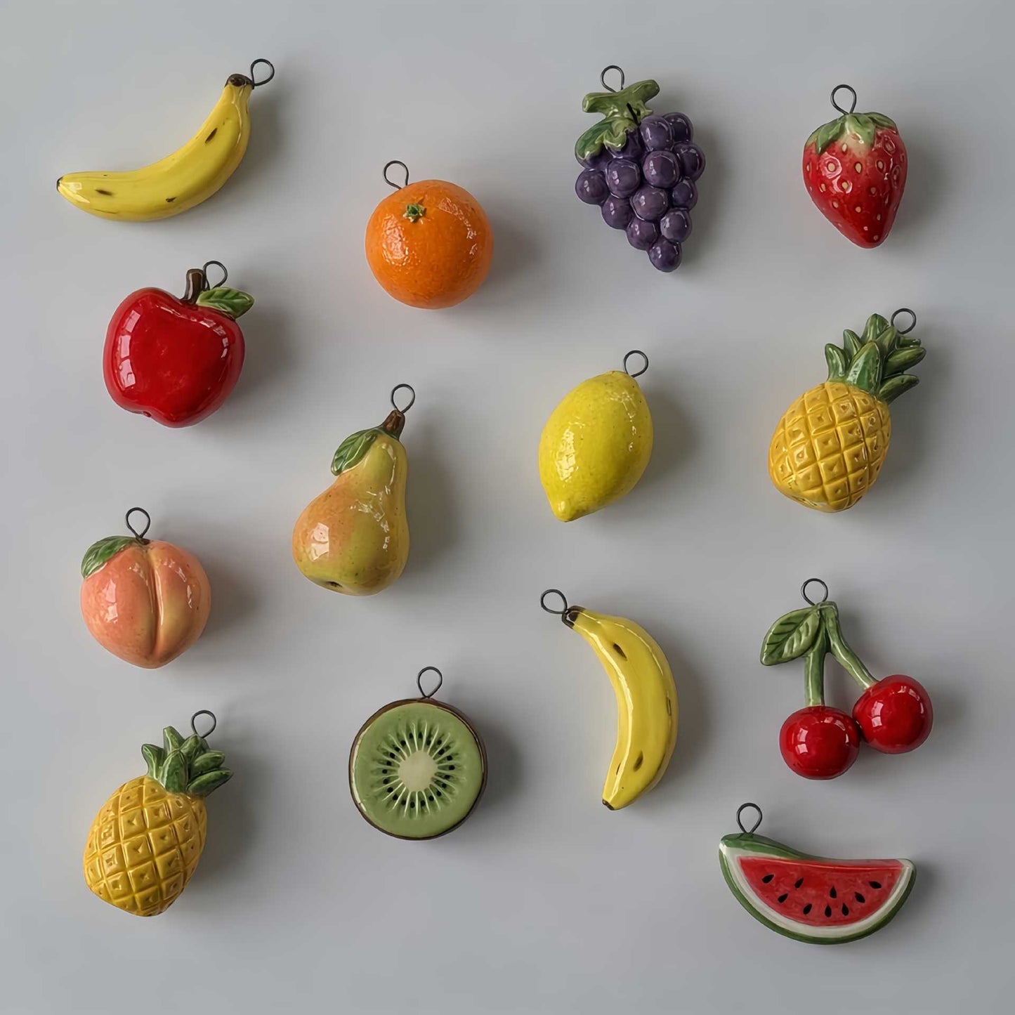 Sweet Stainless Steel PVD Fruit Pendant Necklace with Adjustable Chain