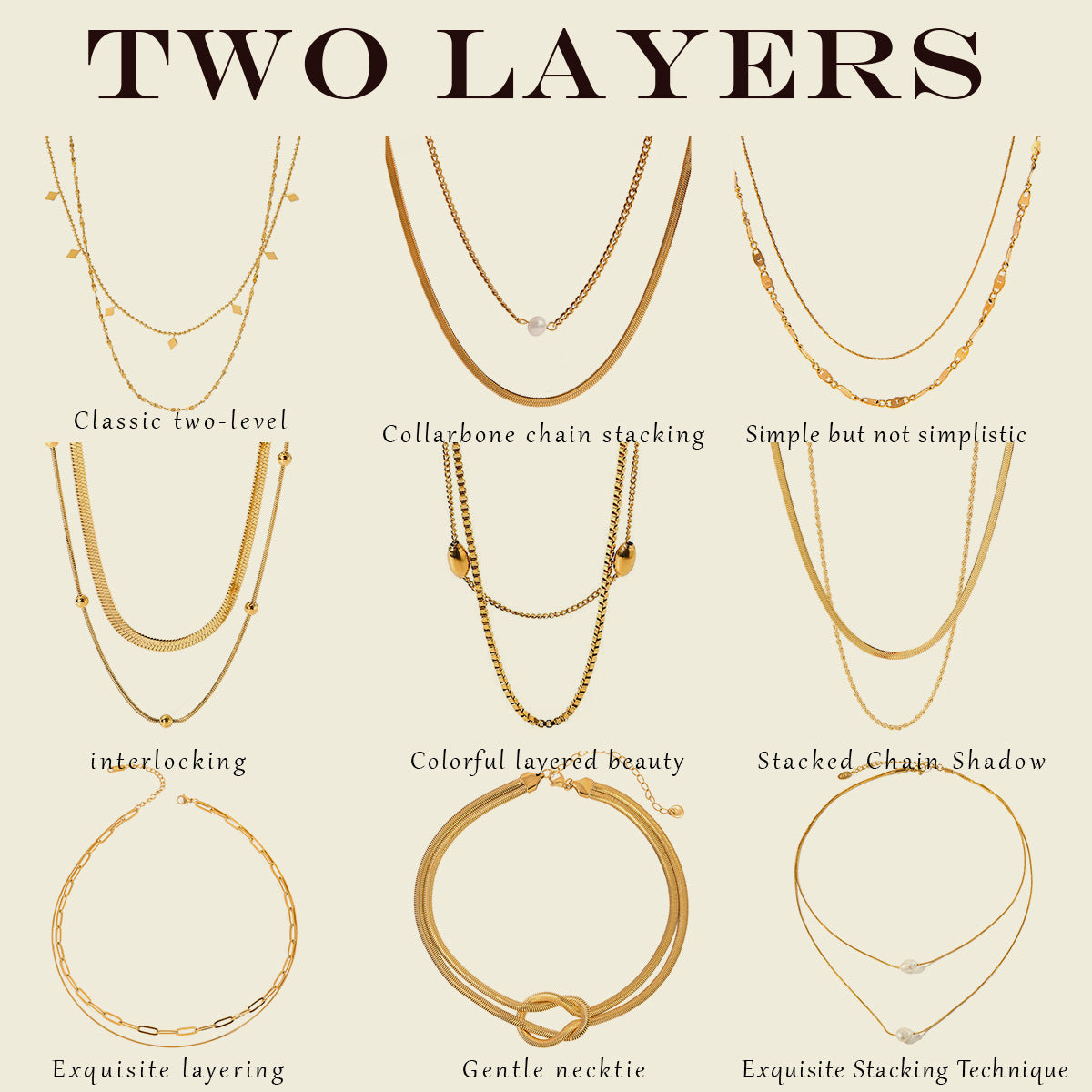 Collana con Pendente Geometrico Minimalista in Acciaio al Titanio con Finitura Placcata da Donna, Catena a Strati Regolabile in Acciaio Inossidabile