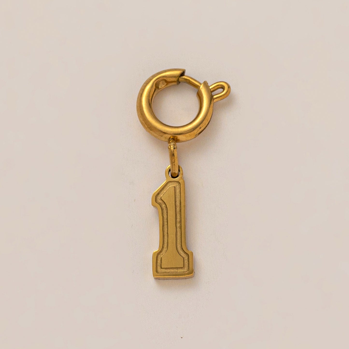 Minimalist Number Stainless Steel PVD Plated Pendant Charm Bar for Unisex