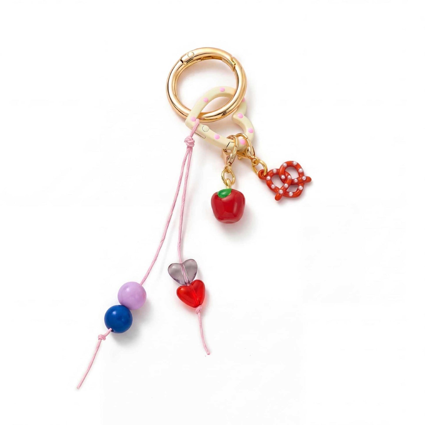 Minimalist Plated Alloy Heart Teardrop Charm Bar Keychain Bag Pendant DIY Accessories
