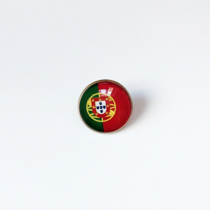 Pin de Solapa de Aleación Esmaltado Personalizado con Diseño de Bandera del Mundo para Hombres y Mujeres
