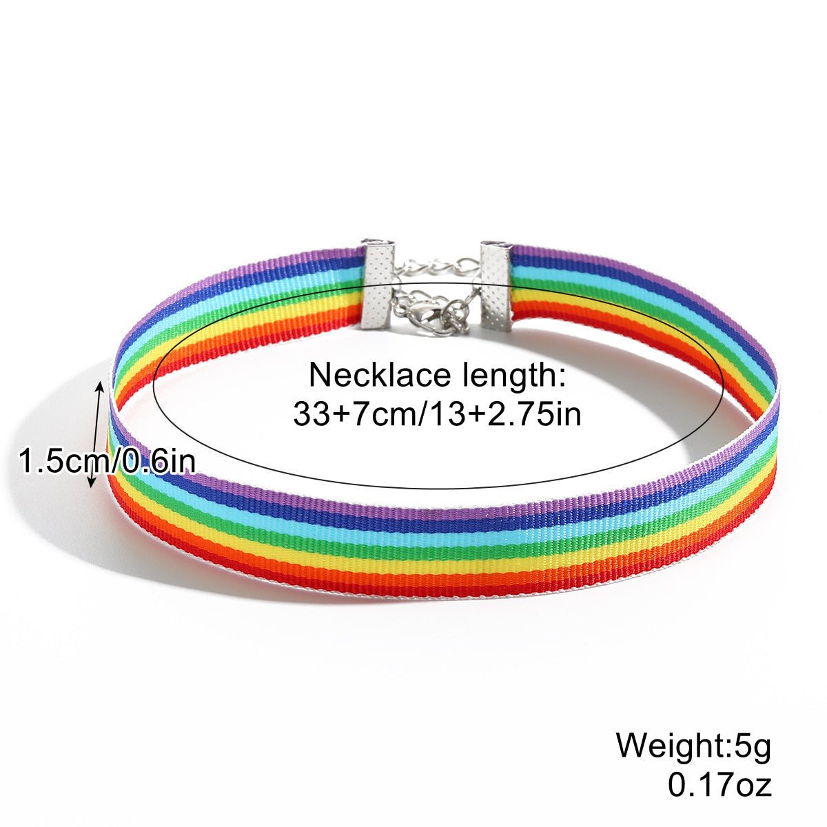 Minimalist Geometric Crystal Rainbow Pendant Necklace Zinc Alloy Unisex Multi-layer Clavicle Chain