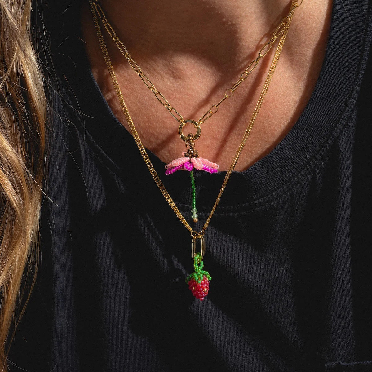 Hand-woven Acrylic Snake Animal Pendant Charm