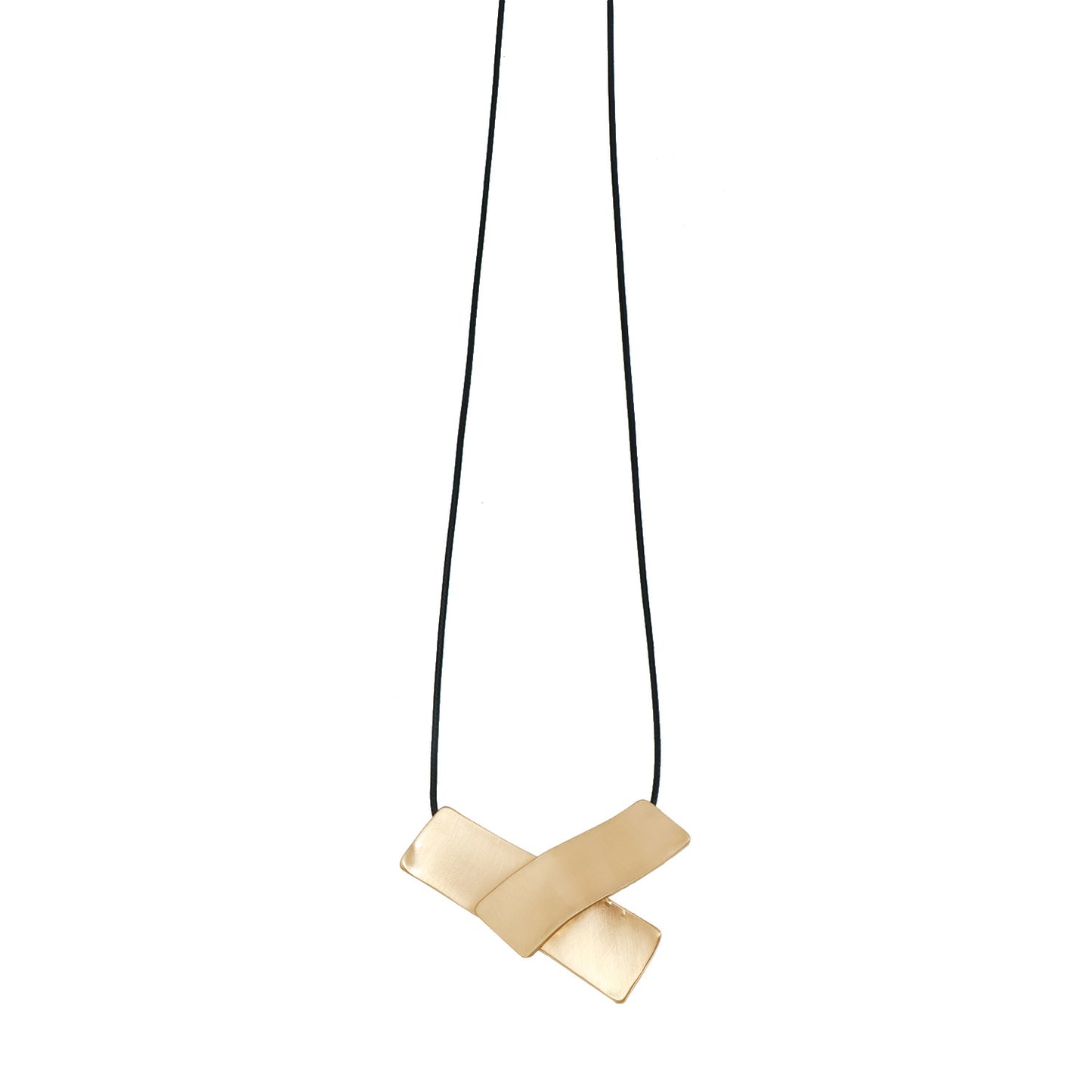 Minimalist Geometric Square Brushed Plated Alloy Necklace for Women
