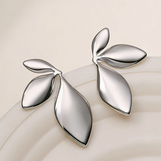 Minimalist Irregular Geometric Stainless Steel Stud Earrings for Women