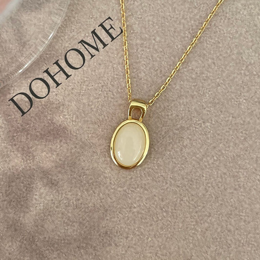 Minimalist Geometric Pendant Necklace in 925 Sterling Silver with Crystal Accents