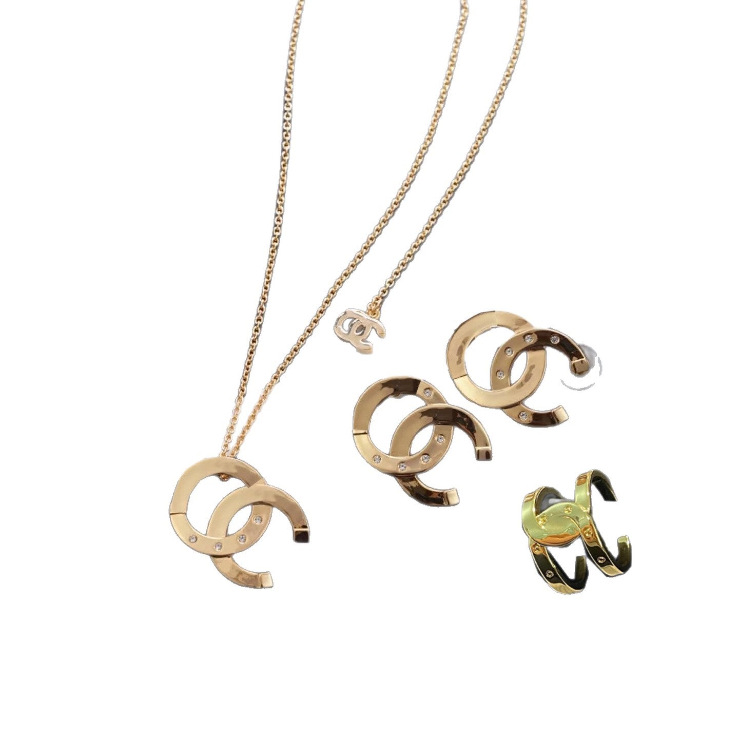 Sweet Gold Plated Brass Letter Necklace for Women