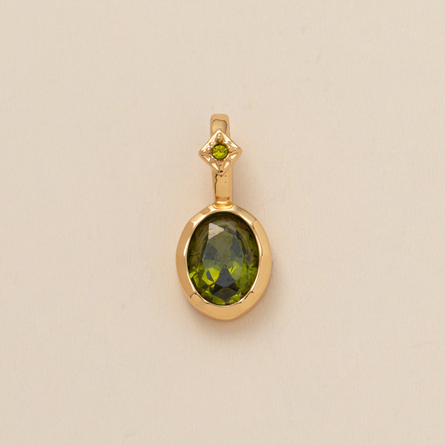 December Birthstone Cubic Zirconia Plated Brass Charm Bar Pendant for DIY Necklace Unisex