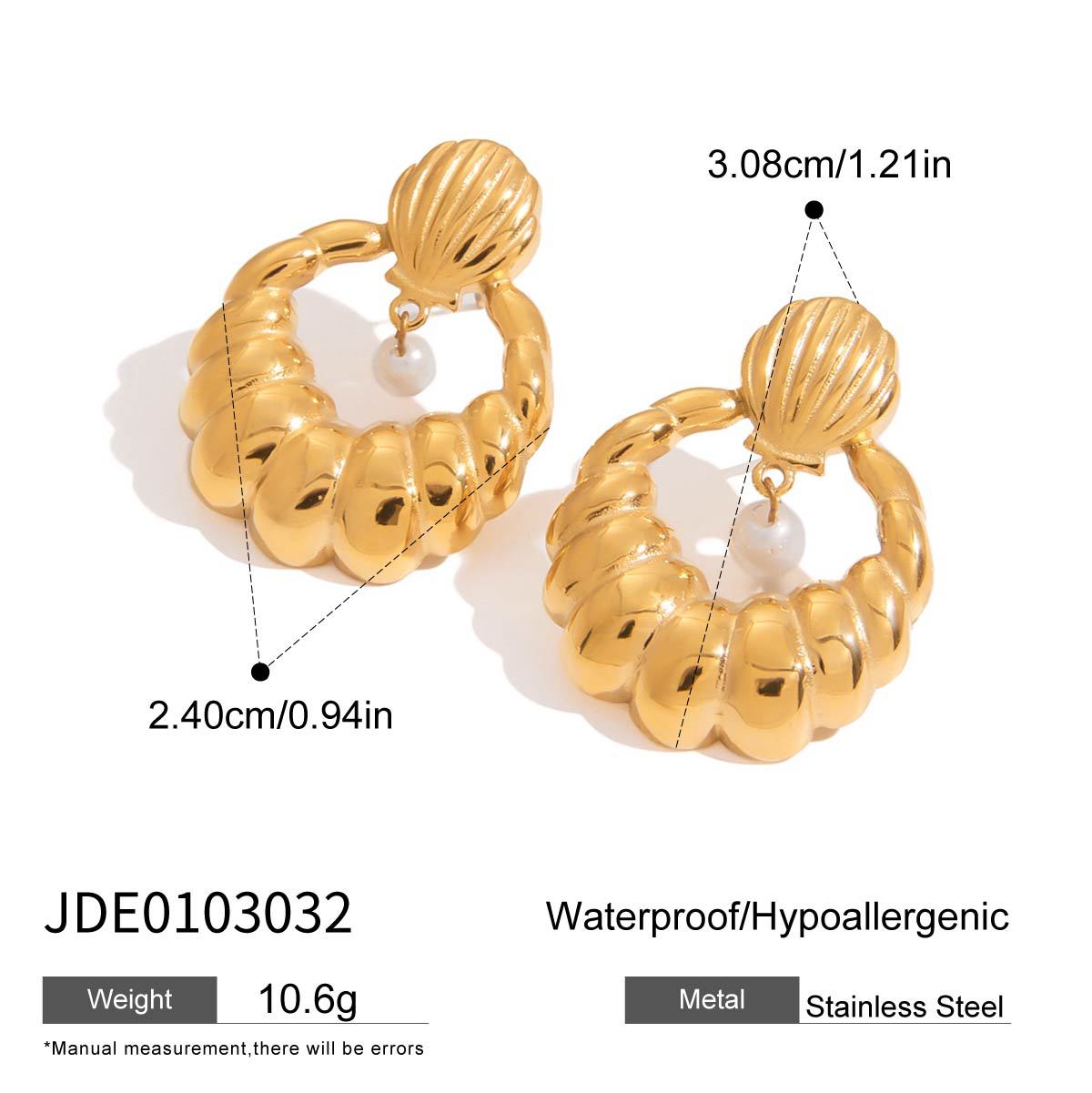 Pendientes Minimalistas de Acero Inoxidable Geométricos con Diseño de Bloques de Color Chapados para Mujer