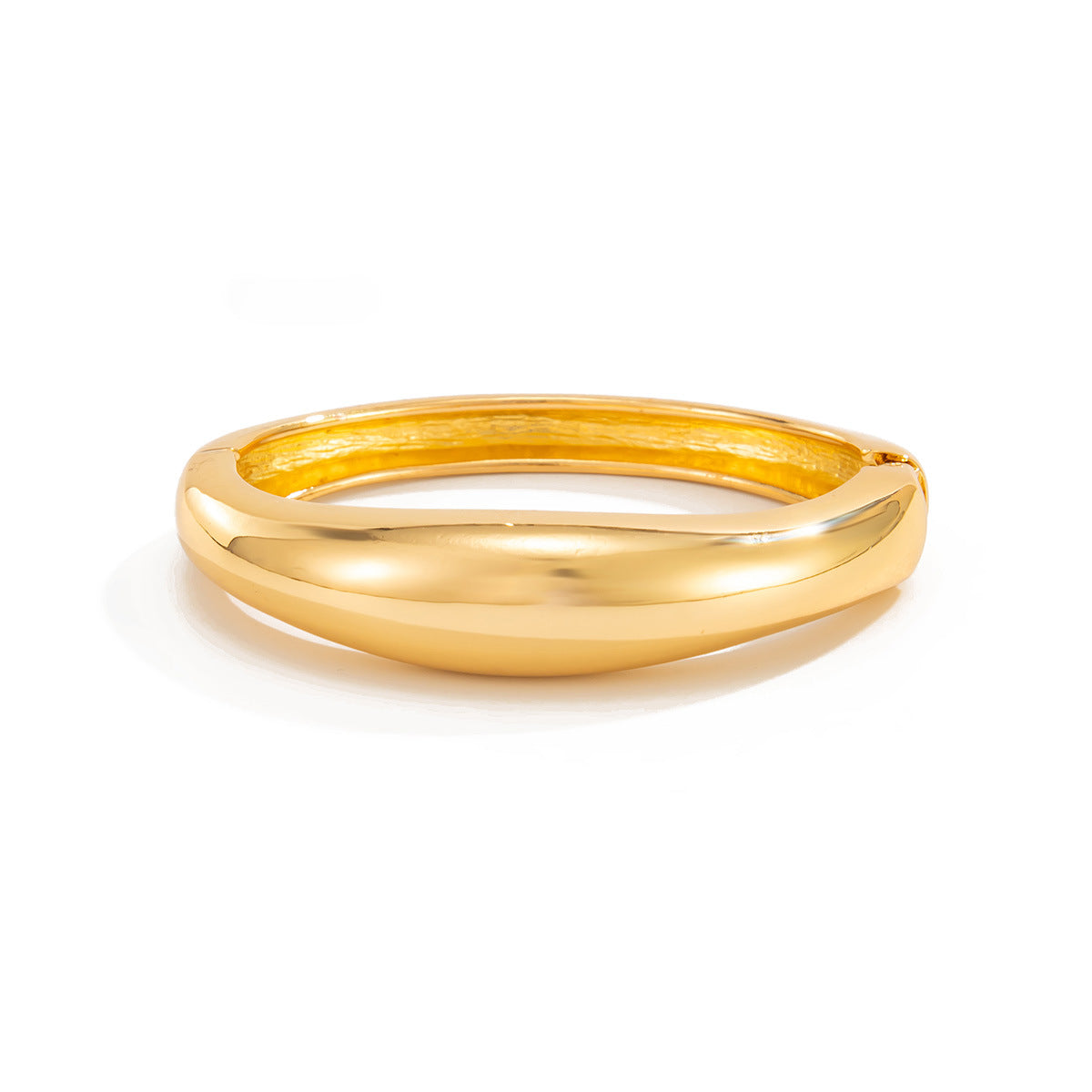 Pulsera minimalista geométrica en forma de gota con cierre de mosquetón de aleación pulida para mujer