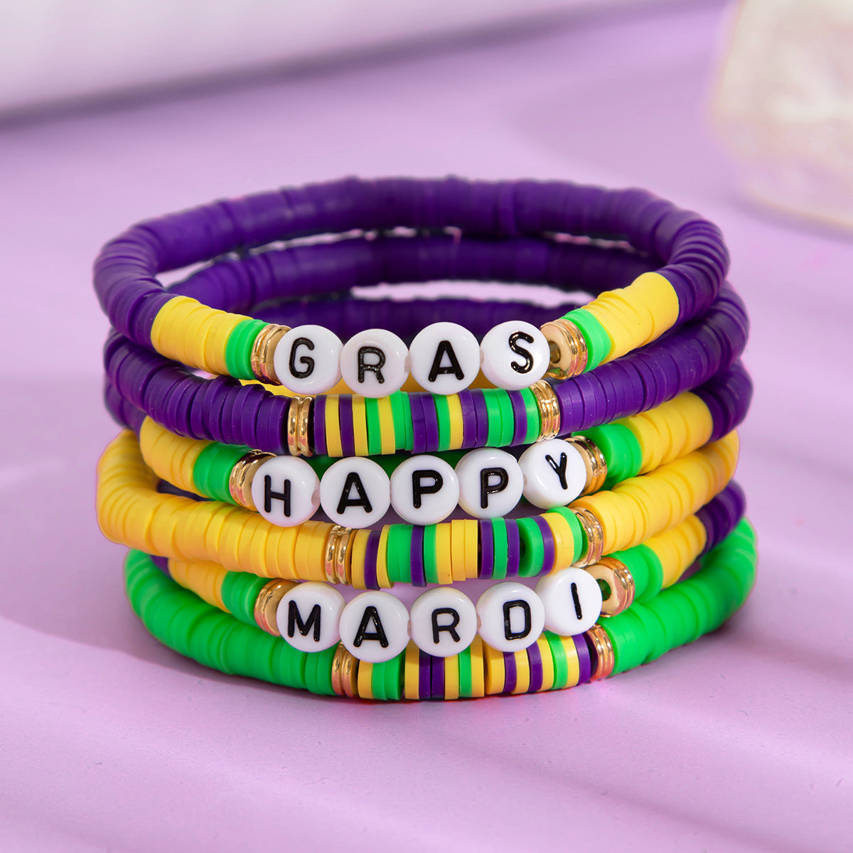 Streetwear Letter Resin Acrylic Bracelet Set for Women