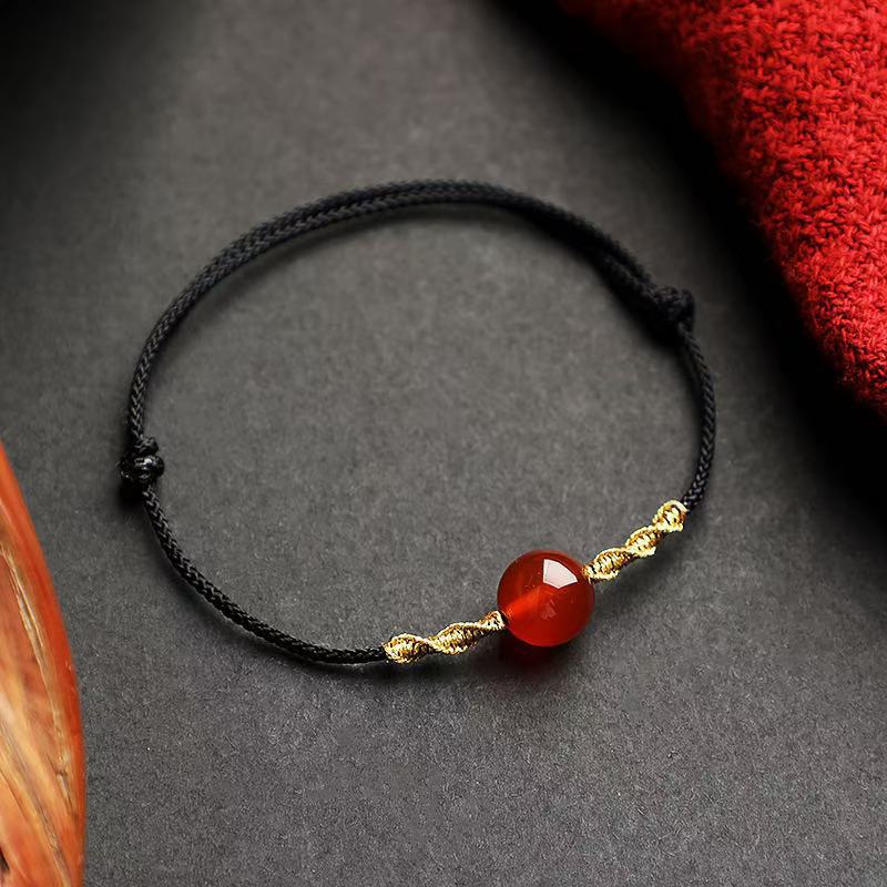 Original Design Geometric Four-Leaf Clover Bracelet in Titanium Steel with 18K Real Gold Plating Adjustable Pull-Chain for Unisex Wear