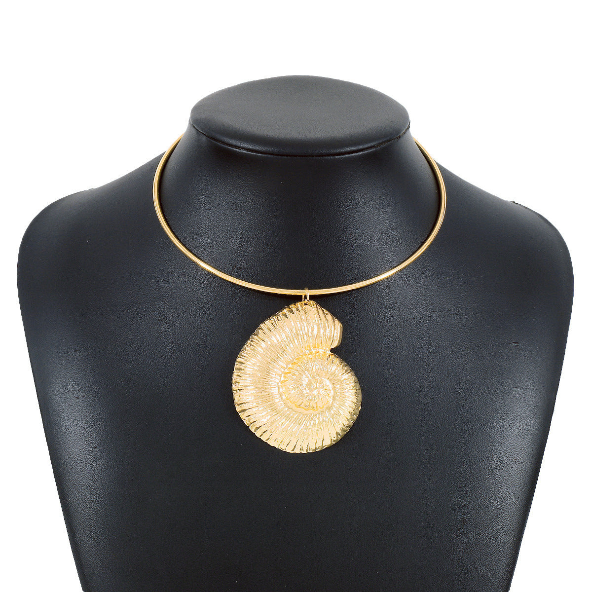 Collar con colgante de estrella de mar y concha personalizado para mujer con colgante de aleación de forma geométrica, acabado galvanizado, estilo playero, joyería minimalista