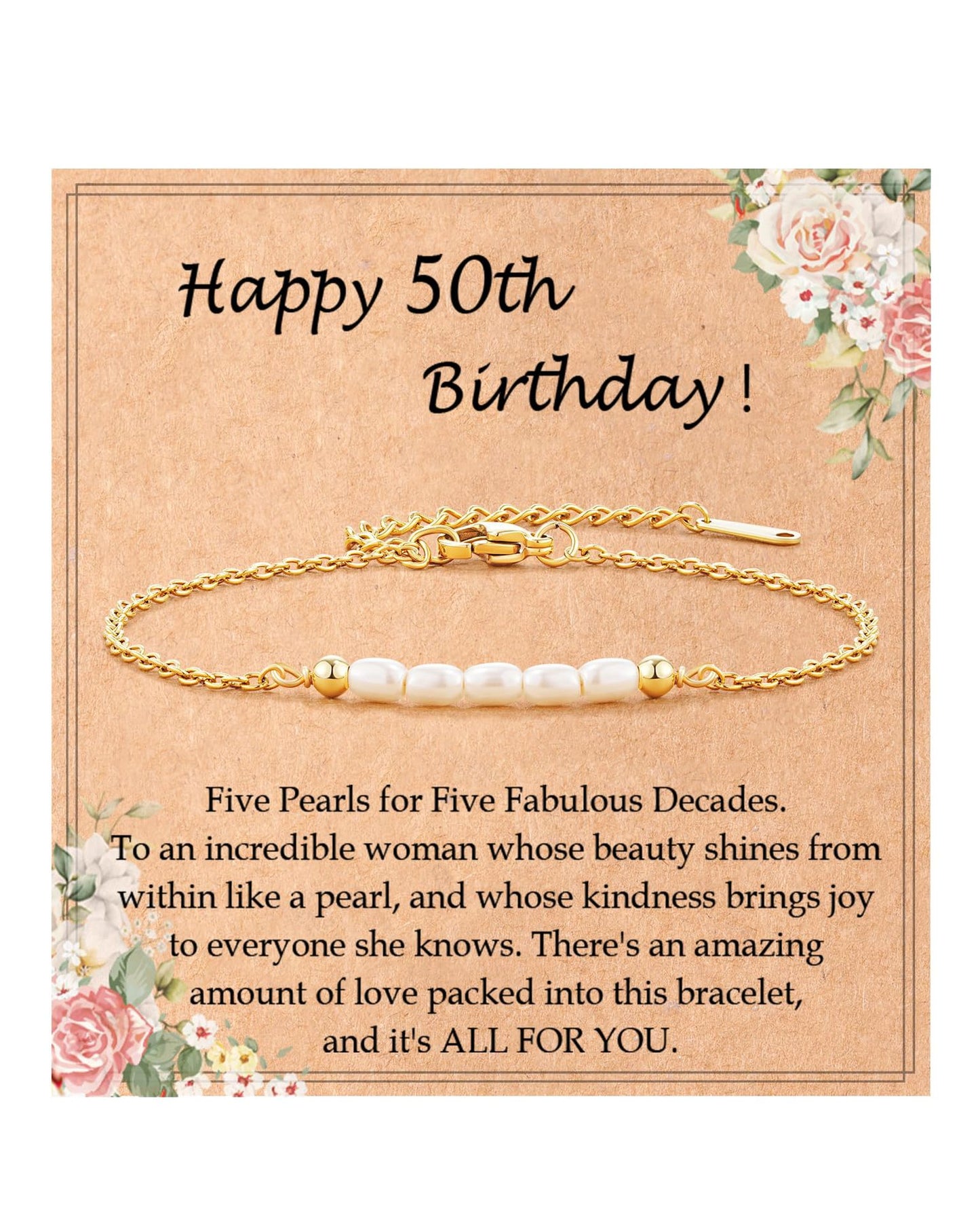 Sweet Geometric Pearl Stainless Steel Bracelet for Women