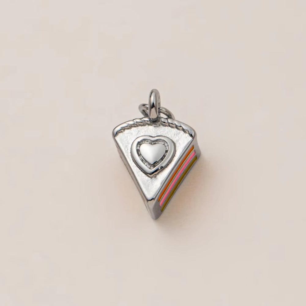 Vintage 18K Gold Plated Stainless Steel Geometric Ice Cream Charm Bar PVD Coated