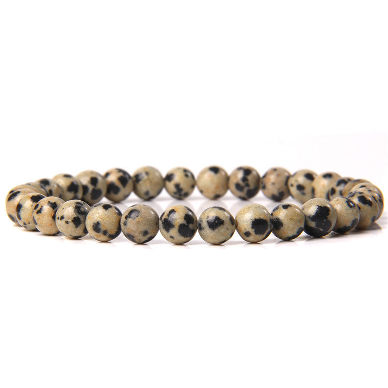 Elegant Casual Geometric Natural Agate Beaded Bracelet Unisex 6mm