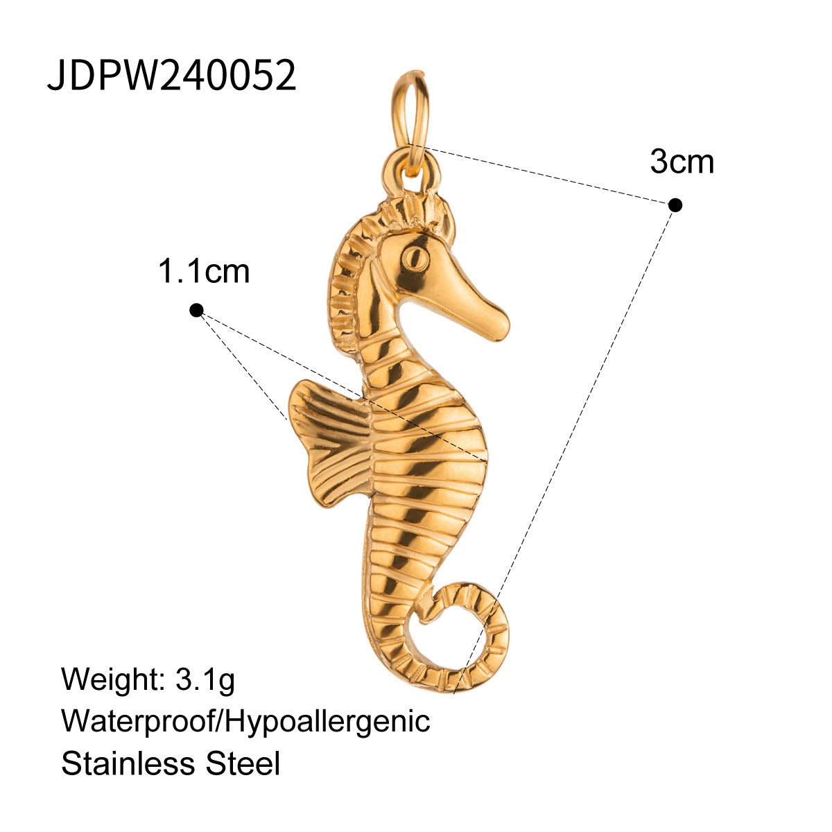 Charm a barra con perle minimalista in acciaio inossidabile per accessori fai-da-te di gioielli da donna