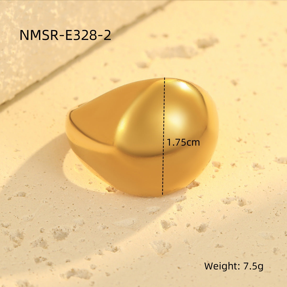 Anello Minimalista Geometrico da Donna in Acciaio Inossidabile con Finitura Galvanica, Design a Fascia Aperta Regolabile