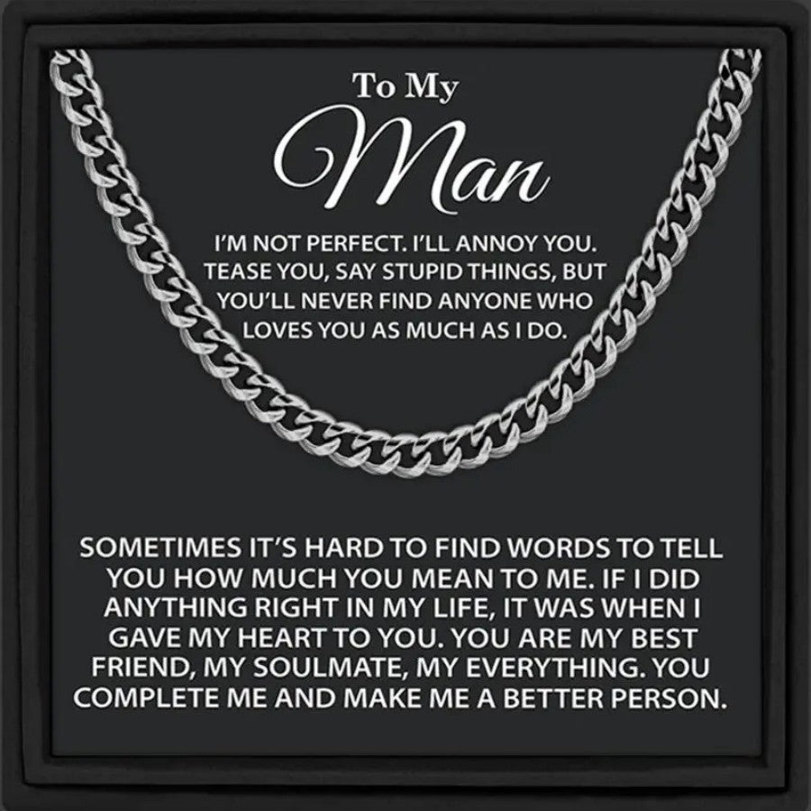 Hip-hop Streetwear U-shaped Plated Iron Cuban Link Chain Necklace for Men