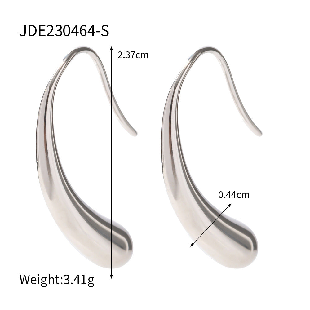 Irregular Geometric Stainless Steel Earrings with Gold Plating for Women, Instagram-Inspired Fashion Jewelry