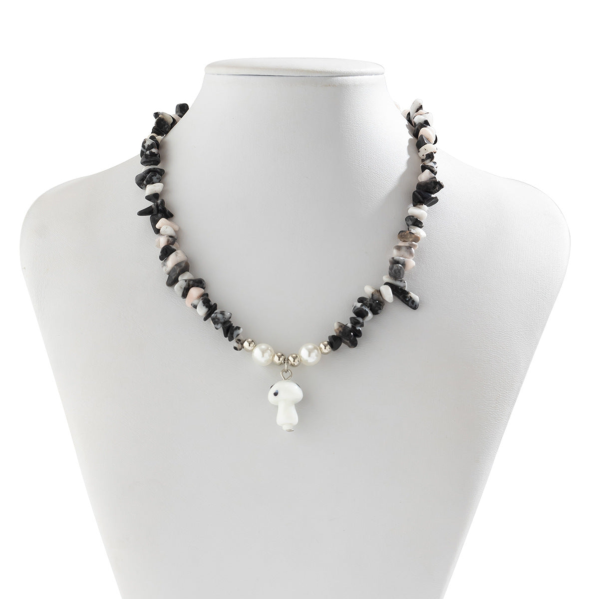 Collar con Colgante Geométrico Irregular en Forma de Estrella de Aleación con Acabado Bañado para Mujer, Diseño Caprichoso de Seta y Sol Inspirado en la Dopamina en Cadena Pavé