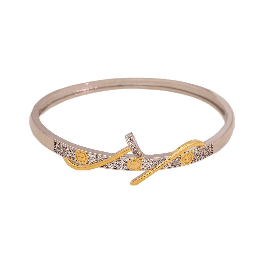Bracciale personalizzato con catena a serpente in rame color oro con testa di leopardo e micro-intarsio a forma di cuore