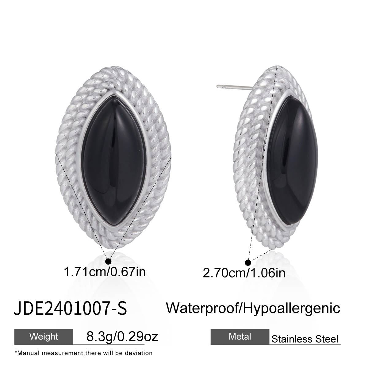 Orecchini da donna in acciaio inossidabile con goccia geometrica a olio, lusso minimalista