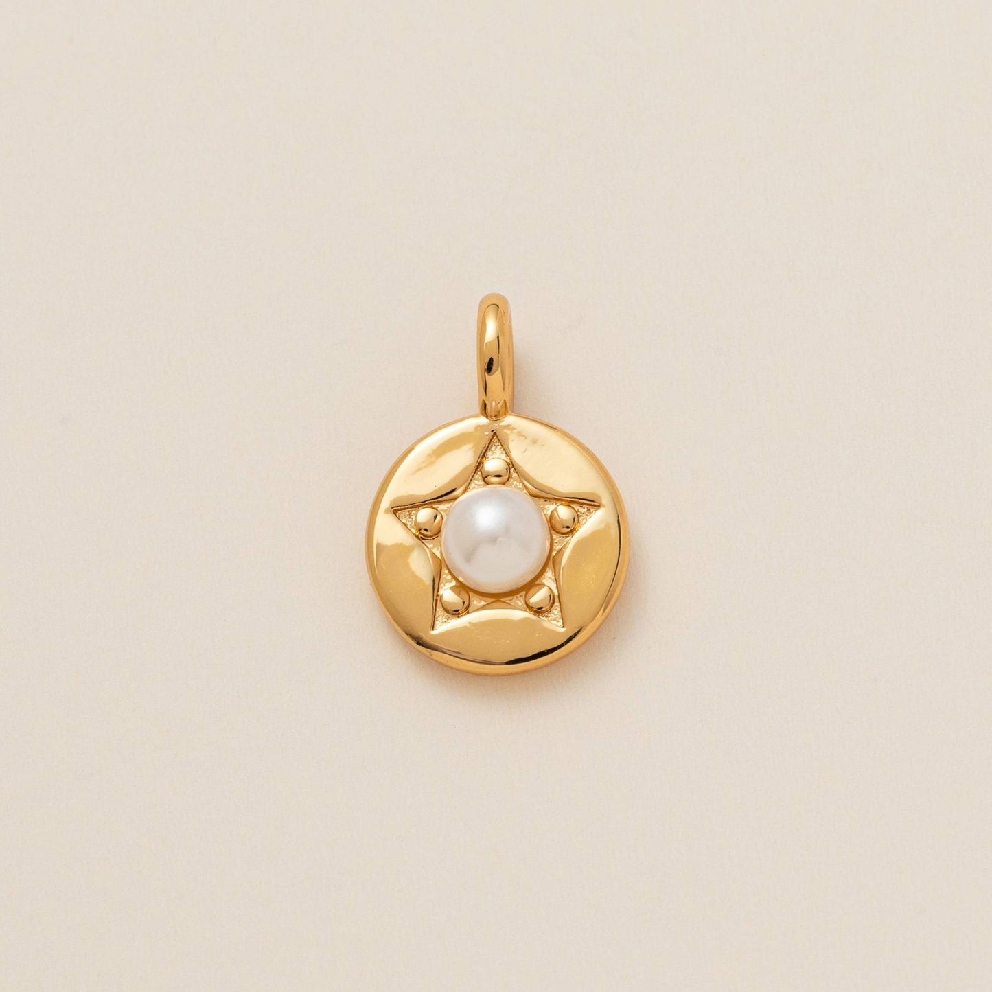 Elegant Square Brass Charm Bar with Gemstone and Cubic Zirconia Inlay for Women