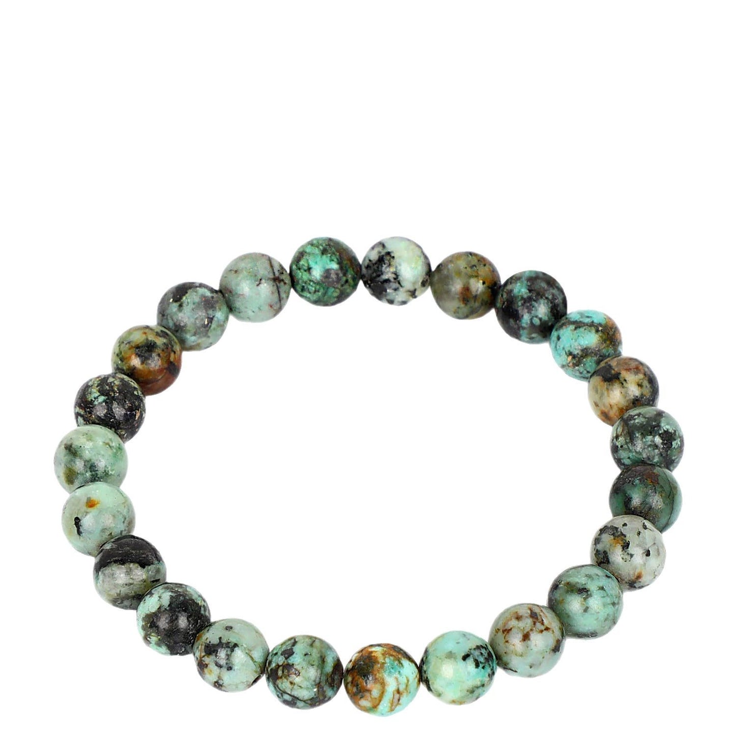 Natural Crystal Agate Round Beaded Stretch Bracelet Unisex