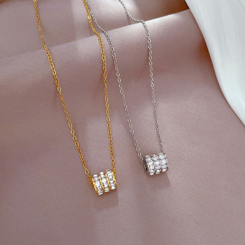 Minimalist Geometric Titanium Steel Collar Necklace for Women
