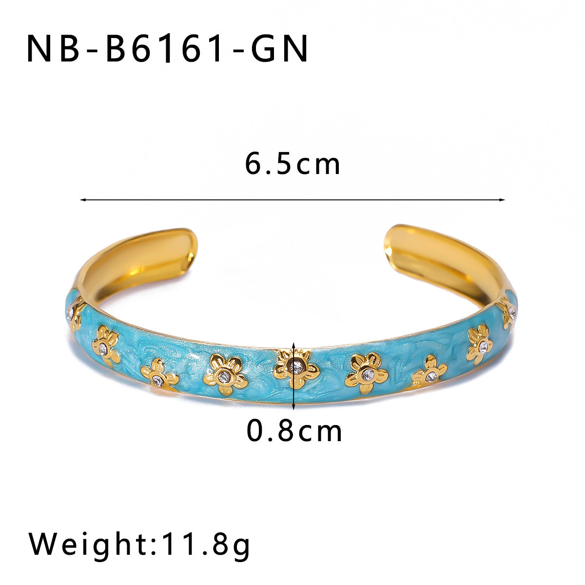Minimalist C-Shaped Stainless Steel Bracelet with Enamel Stars and Moons, Irregular Asymmetric Design