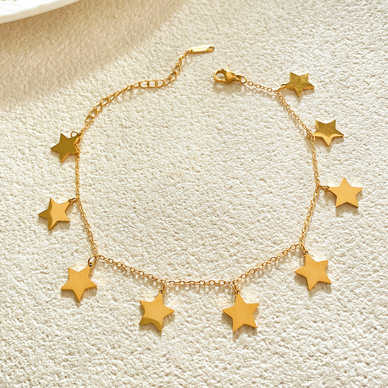 Gold Plated Titanium Steel Star Necklace