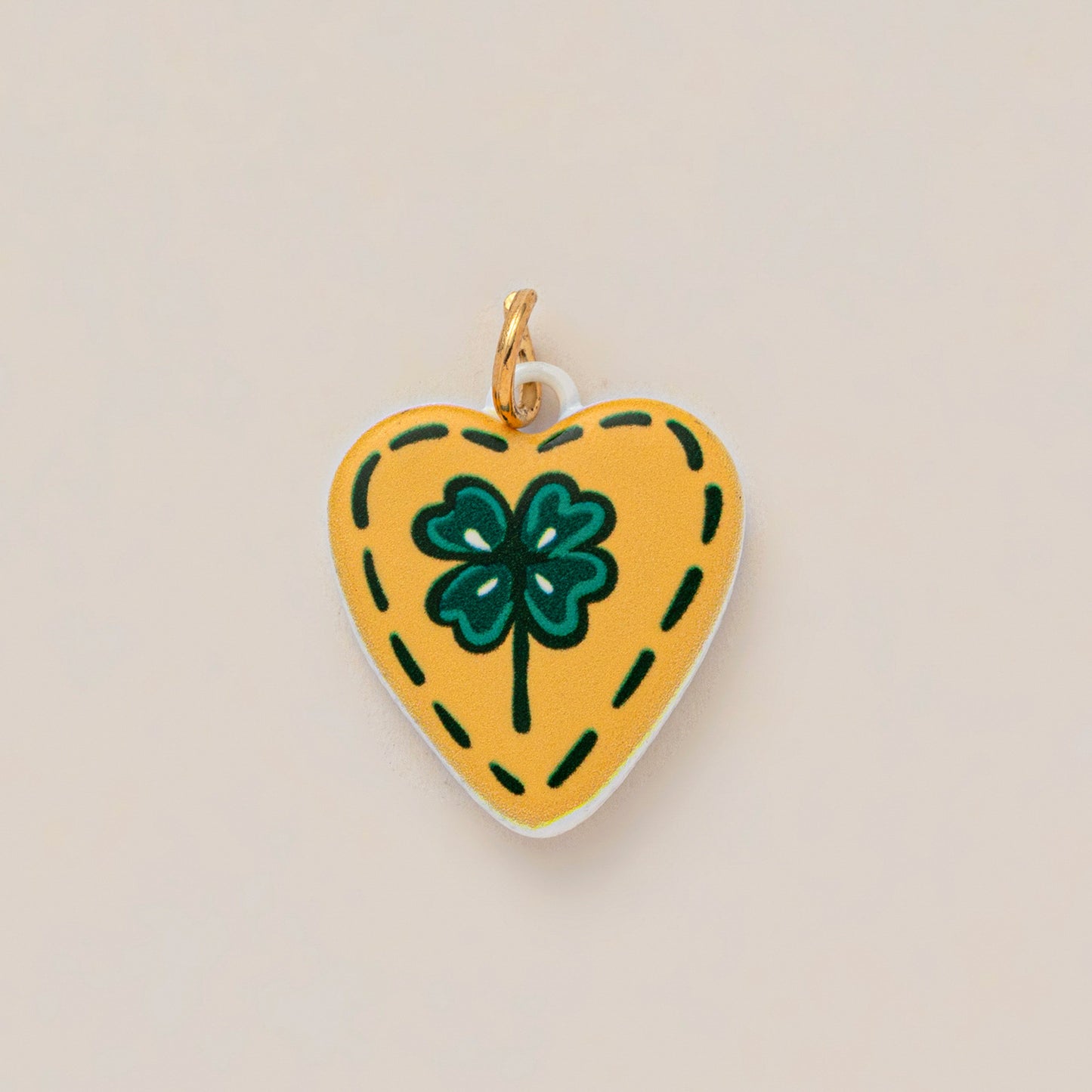 Casual Drip Oil Plated Brass Heart Leaf Ladybug Pendant Necklace for Unisex