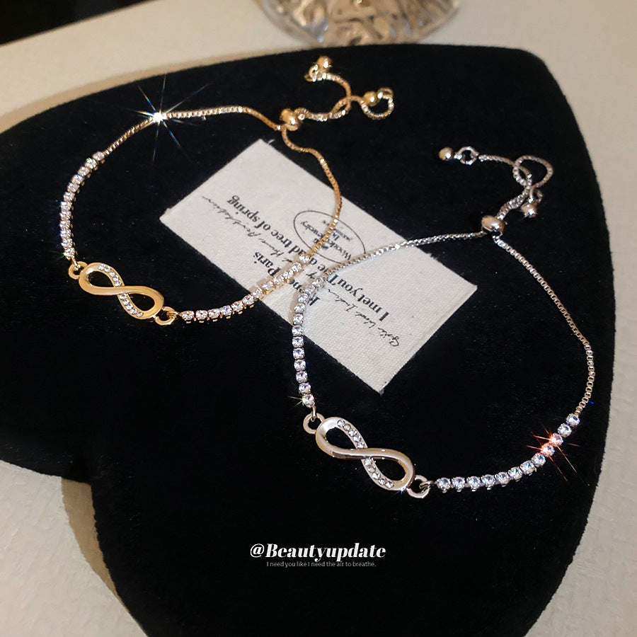 Bracciale Minimalista con Fiocco e Strass da Donna in Rame, Eleganza Quotidiana e Stile da Ufficio