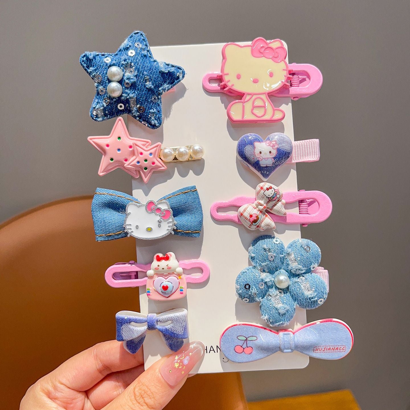 Natural Style Bow-Shaped Polyester Hair Clip for Girls with Ruffled and Mesh Details, Duckbill Clip Design, Princess Collection