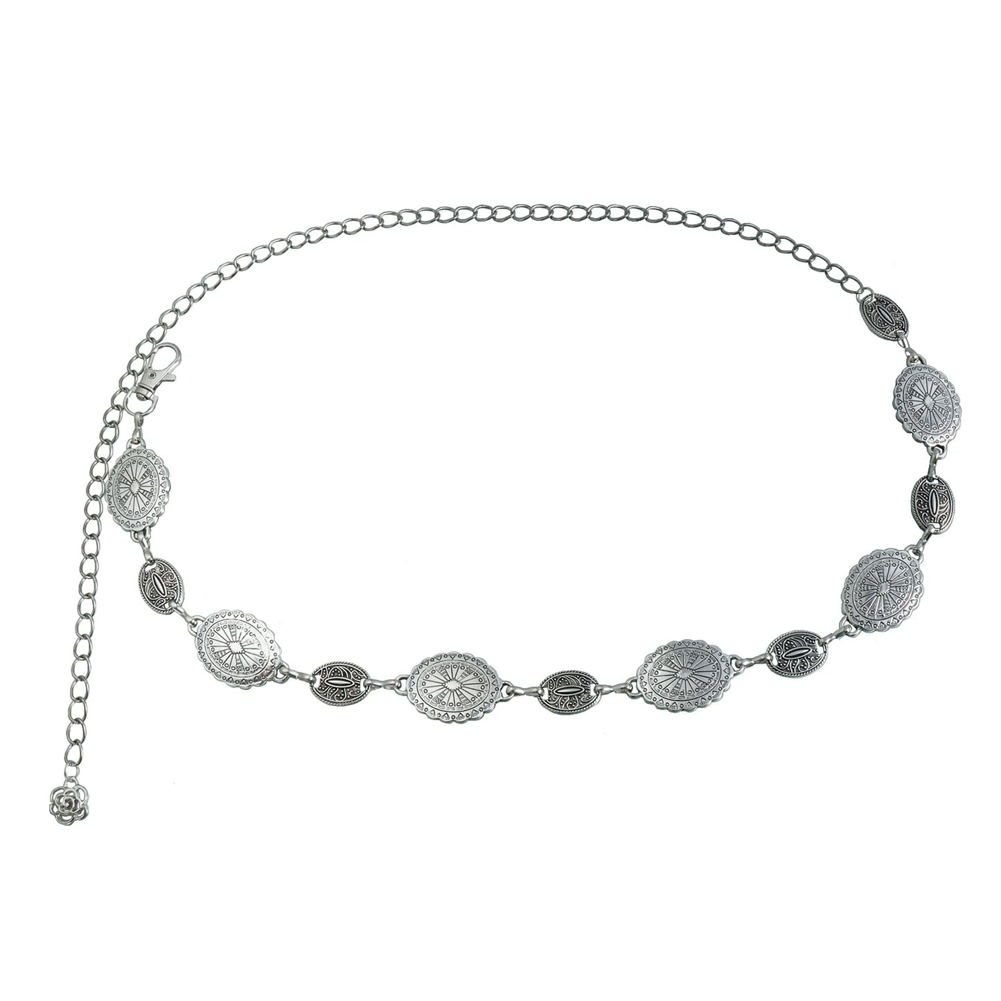 Cadena Corporal Étnica Vintage para Mujer con Diseño de Tótem Místico en Acabado de Metal Oro Antiguo