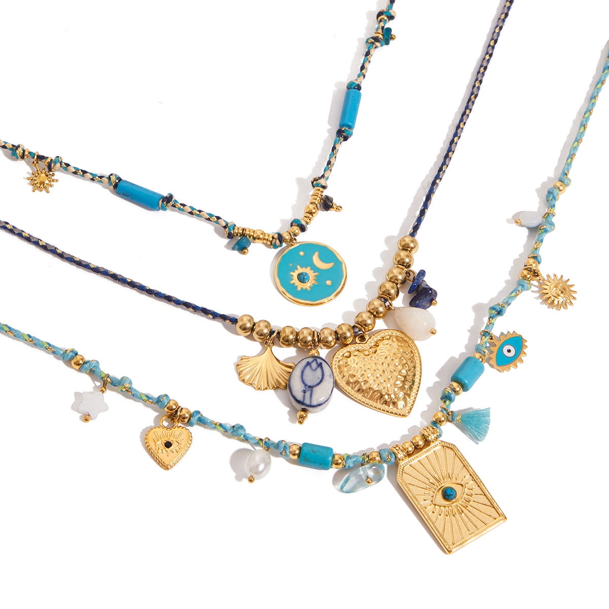 Collar con colgante minimalista de corazón de acero de titanio con acabado chapado para mujer, delicada cadena para la clavícula