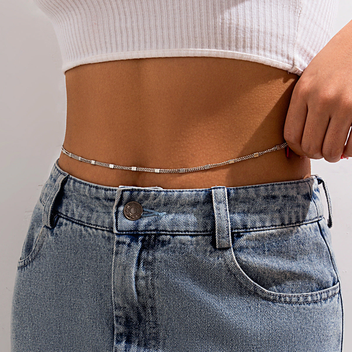 Geometric Metal Body Chain Waist Chain for Women