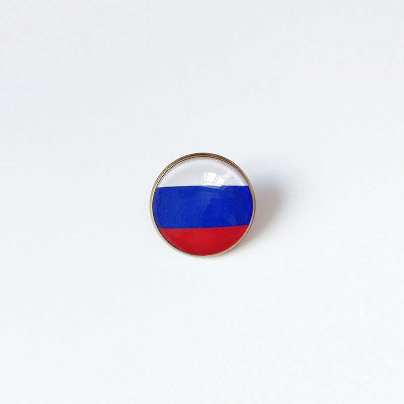 Pin de Solapa de Aleación Esmaltado Personalizado con Diseño de Bandera del Mundo para Hombres y Mujeres