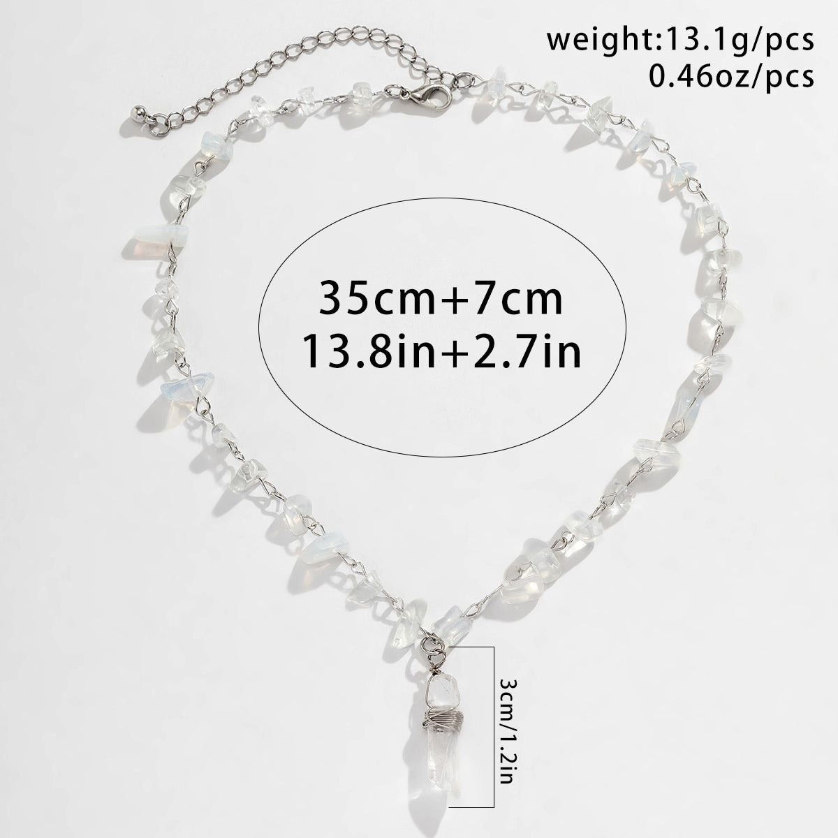 Minimalist Geometric Irregular Crystal Pendant Necklace for Women