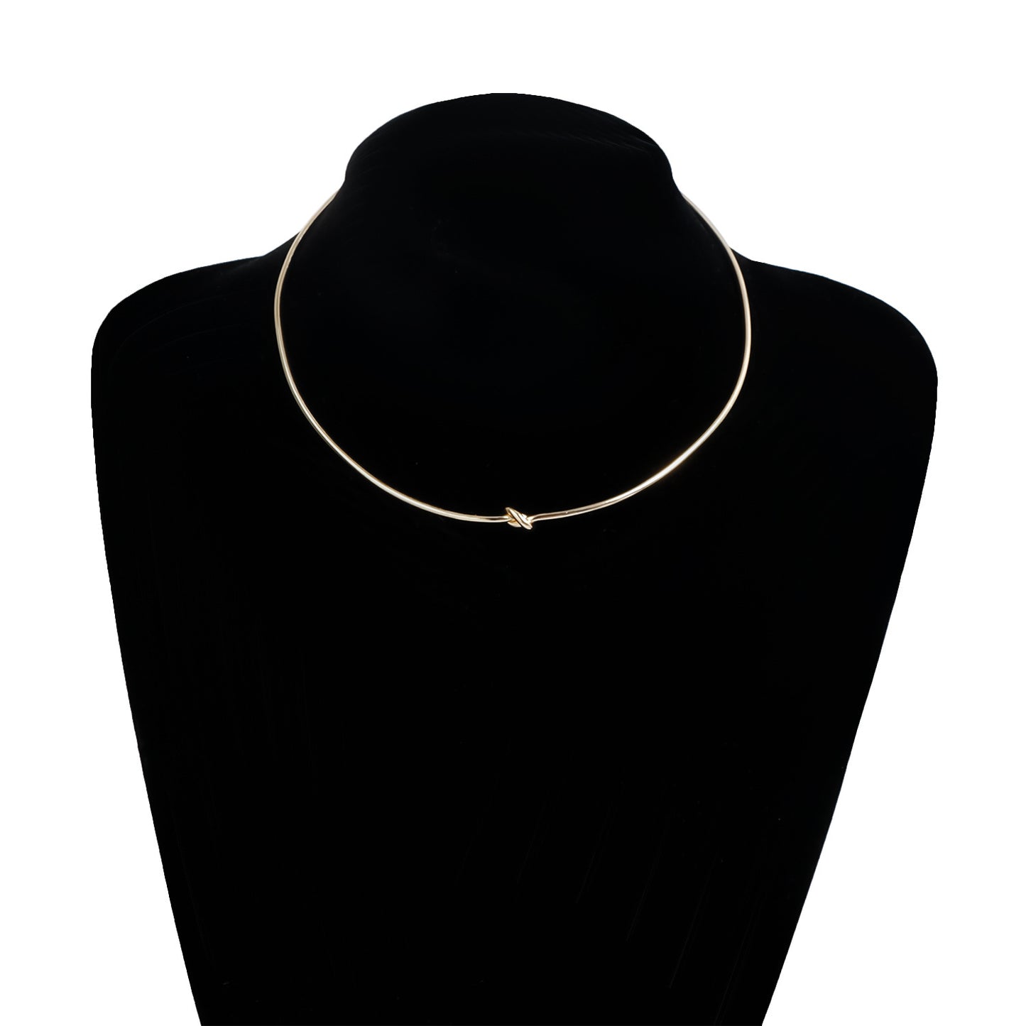 Elegant Geometric Round Iron Choker Necklace with Titanium Steel Pendant for Unisex