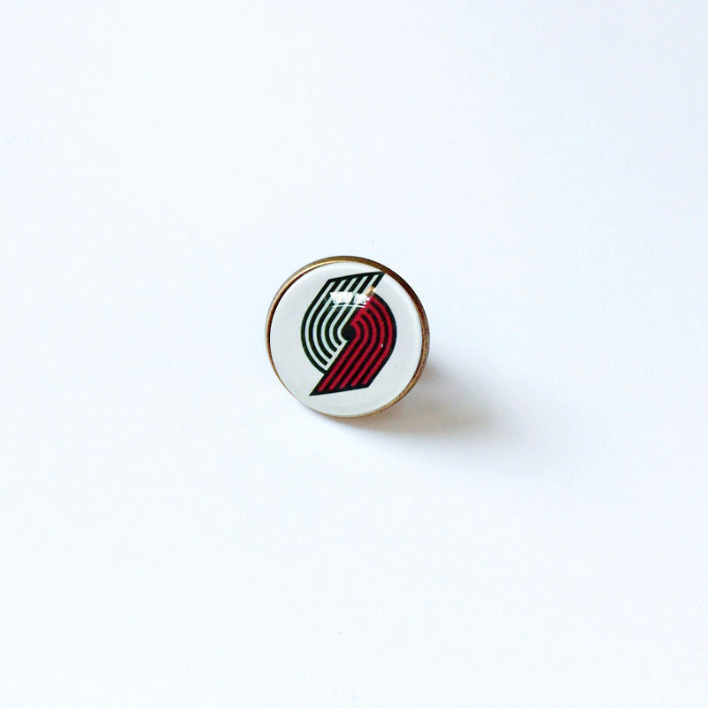 Pin de solapa metálico de equipos de baloncesto retro de la NBA - Insignia con gema vintage - Broche de Kobe Curry - Regalo para fans - Unisex