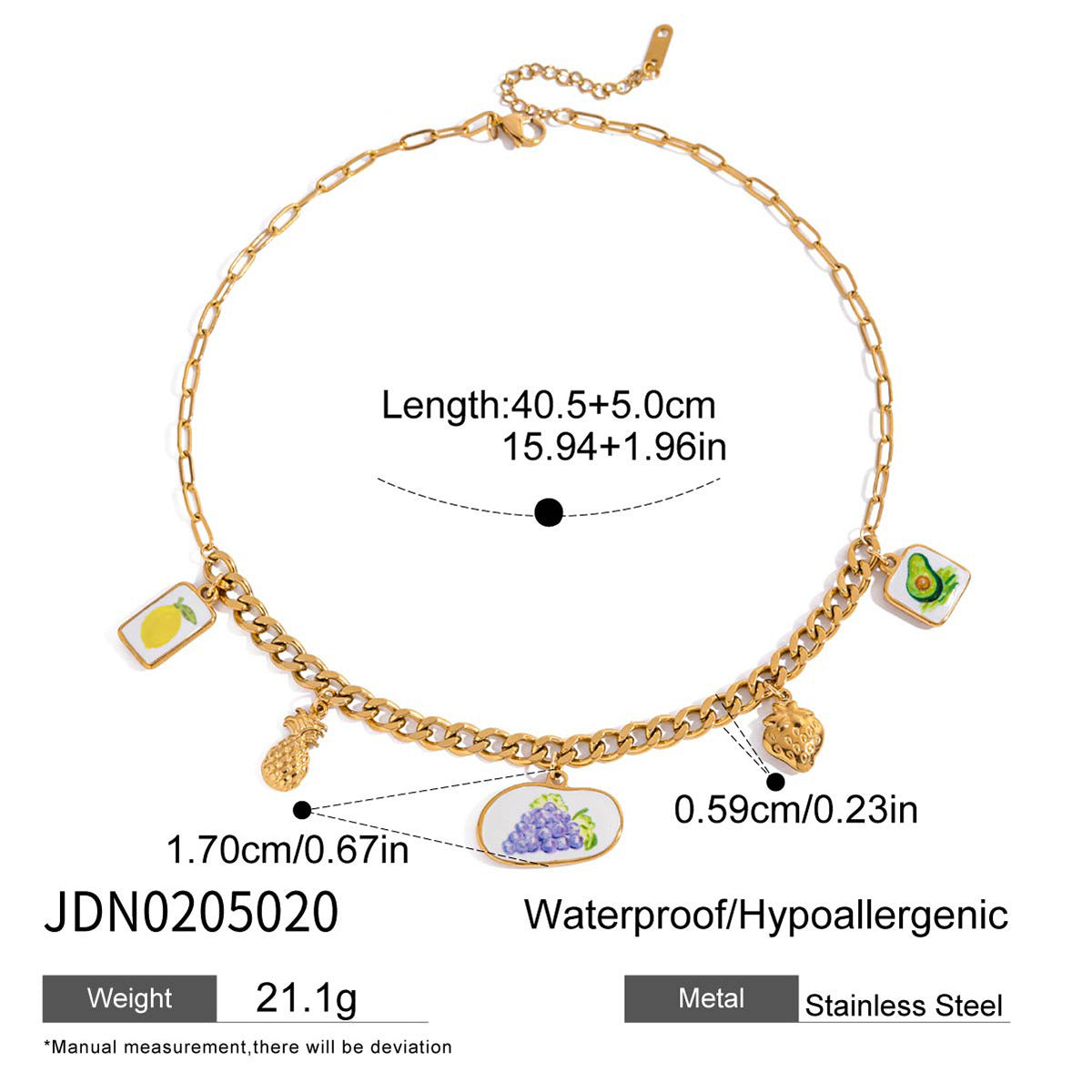 Collana con pendente in acciaio al titanio, geometrico minimalista, con smalto, da donna, con catena a clavicola in acciaio inossidabile