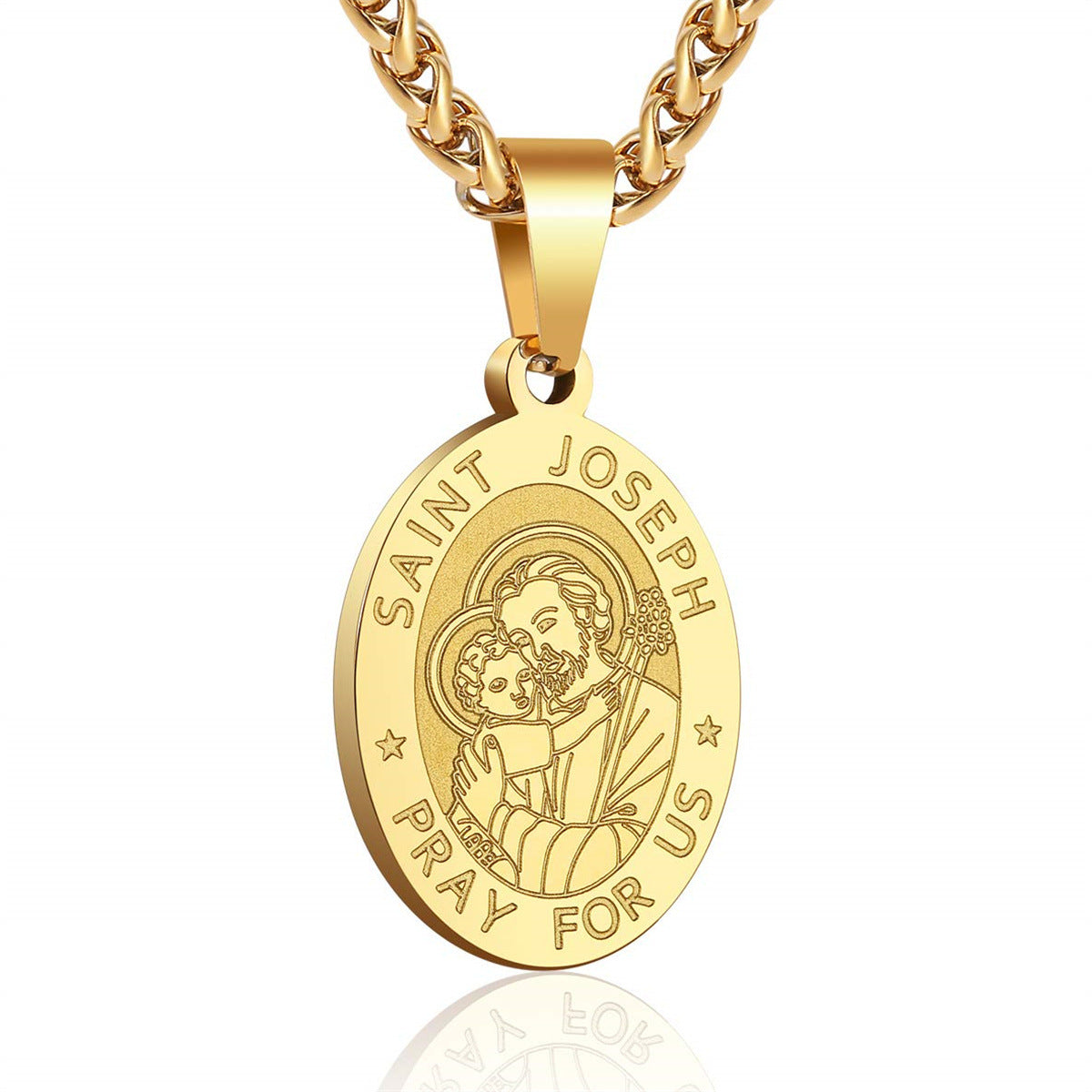 Collar Pendiente Geométrico Minimalista de Acero Inoxidable con Medalla de Acero de Titanio Galvanizado para Mujer