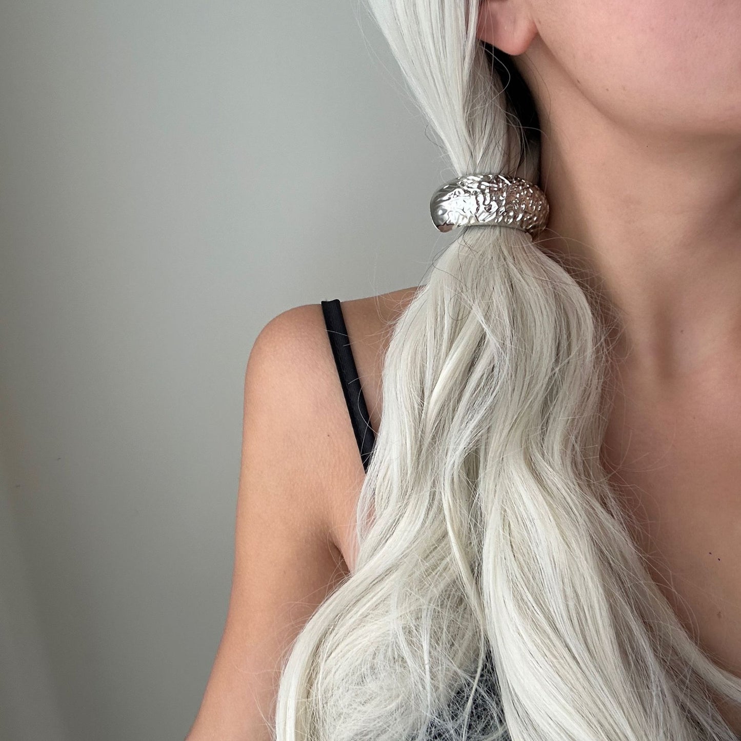 Fashion Casual Hammered Alloy Bow Hair Rope Set