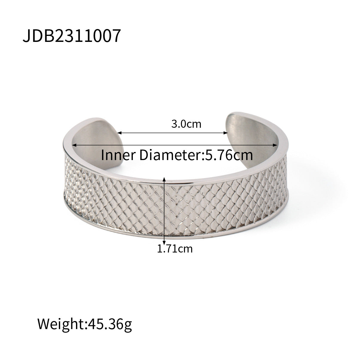 Unique Asymmetric Ins Style 18K Gold Plated Stainless Steel Fish Scale Ring Earring Bracelet Set for Women