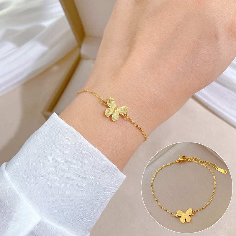 Zodiac Luxury Titanium Steel Gold Plated Bracelet with Cubic Zirconia for Unisex