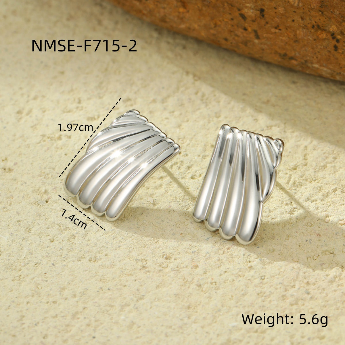 Pendientes minimalistas de acero inoxidable con diseño geométrico para mujer, con acabado chapado y estilo moderno de oficina