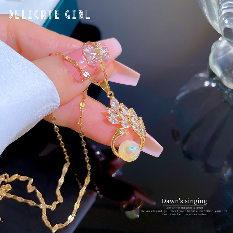 Collana girocollo con strass geometrici, dolce e fresca, per donna