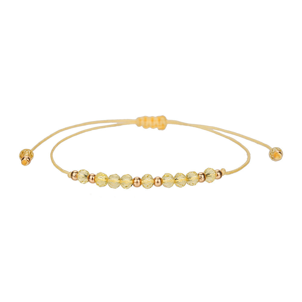 Bohemian Handmade Glass Bead Cross Bracelet with Pearl Adjustable Geometric Design for Women